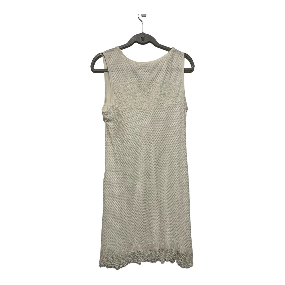 Max Studio White Lace Overlay Mid Length Dress Size Large NWT - Picture 4 of 9